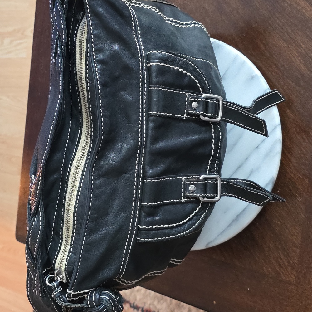 Fossil Black Pebbled Leather Hobo Shoulder Bag 🤍🩶 - Picture 12 of 17